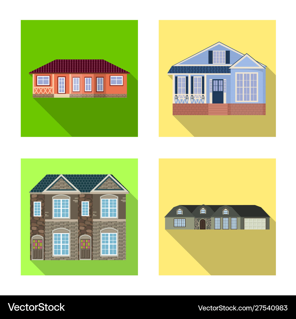 Design building and front logo set vector image