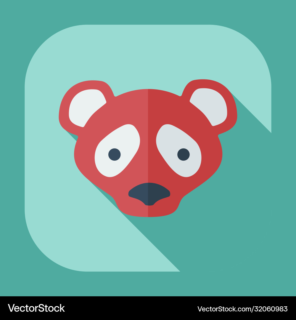 Flat modern design with shadow icons pandas vector image