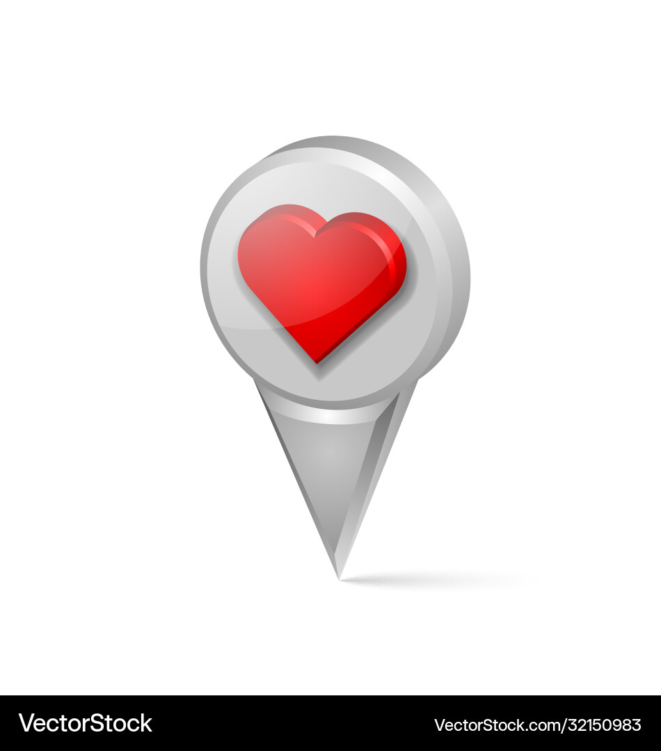 Heart pointer Heart pointer vector image