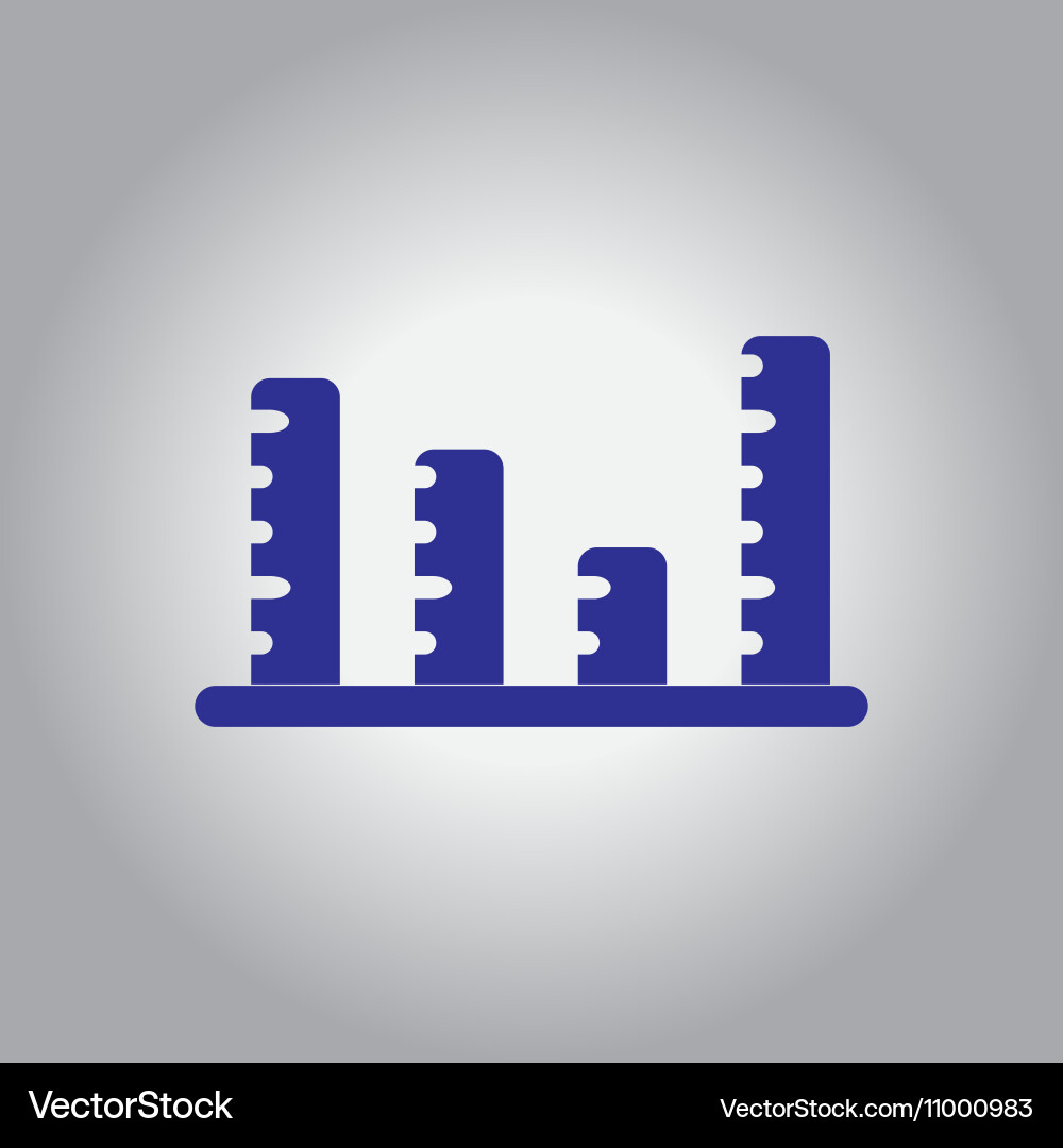 In flat design of column chart Vector Image