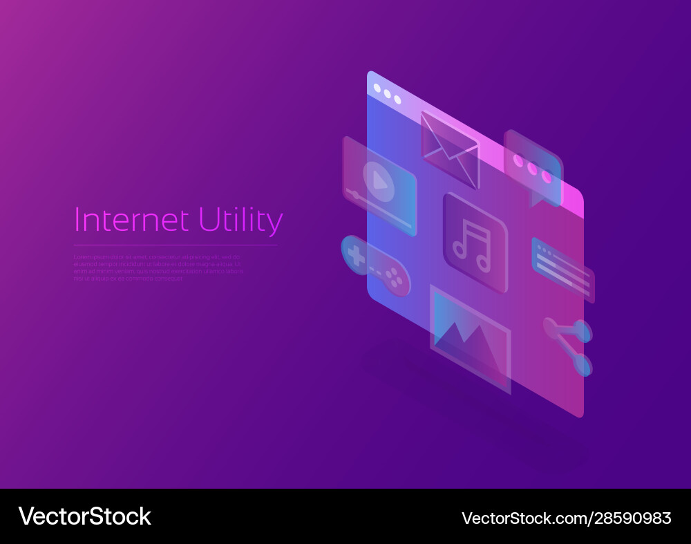 Internet utility Internet utility vector image