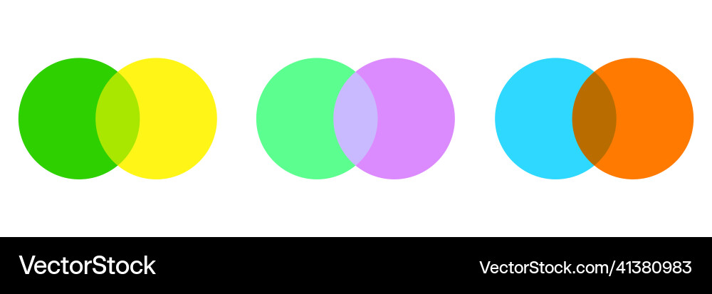 Intersecting Circles - Merge Concept Vector Image