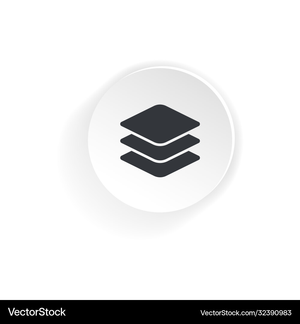 Layers icon stack files sing on isolated white Layers icon stack files sing on isolated white vector image