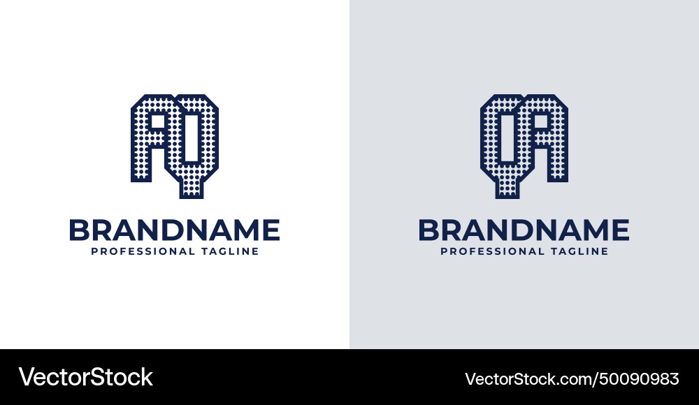 Letters aq and qa dot monogram logo suitable Vector Image