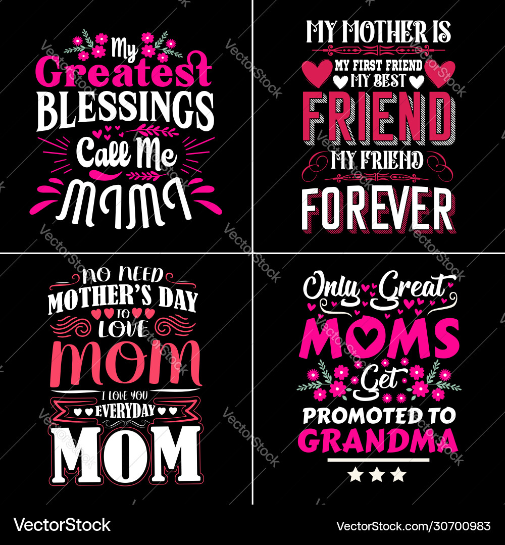 Mom typografische Zitate Design Mom typografische Zitate Design vektorbild