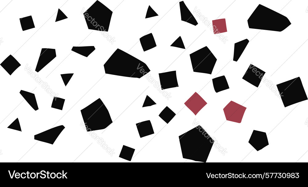 Organic scattered abstract shapes pattern design vector image