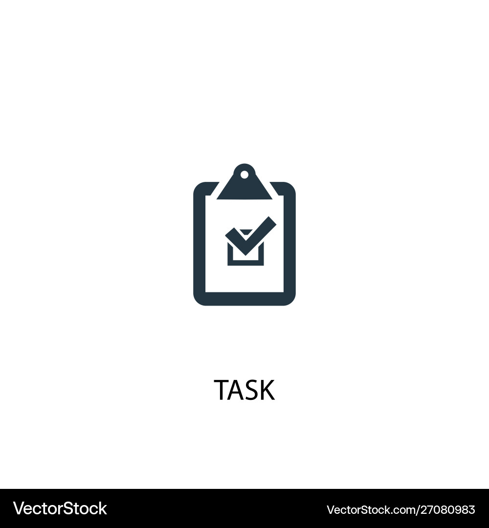 Task icon simple element vector image