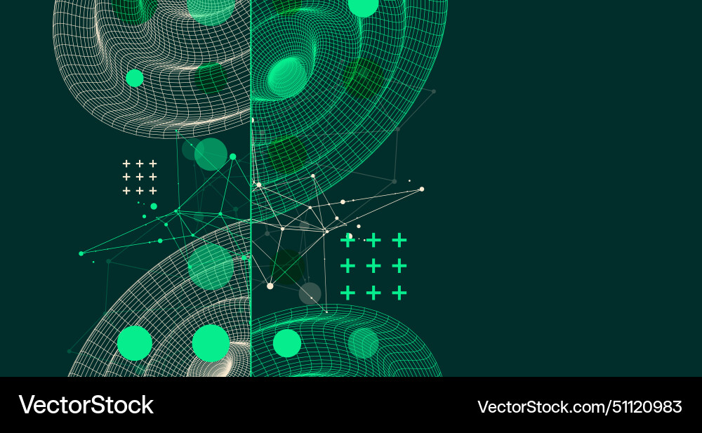 Template for science and technology presentation Template for science and technology presentation Vector Image