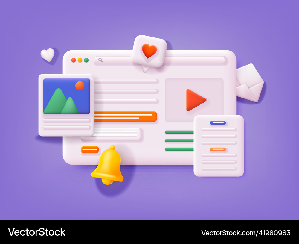 Video SEO und Analytics Gallery Vektorbild