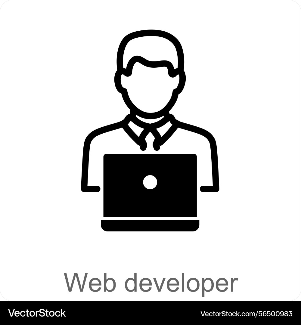 Web developer icon concept Vector Image