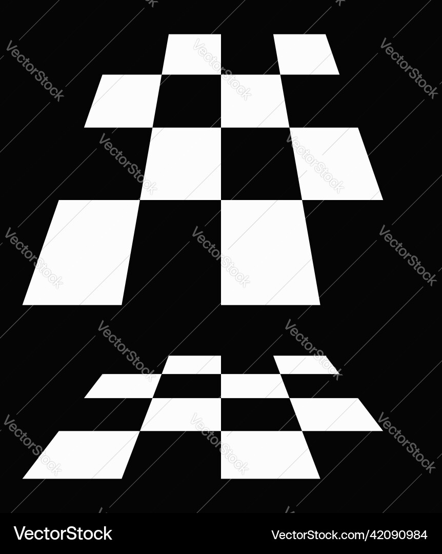 3d chessboard checkerboard pattern in perspective 3d chessboard checkerboard pattern in perspective vector image