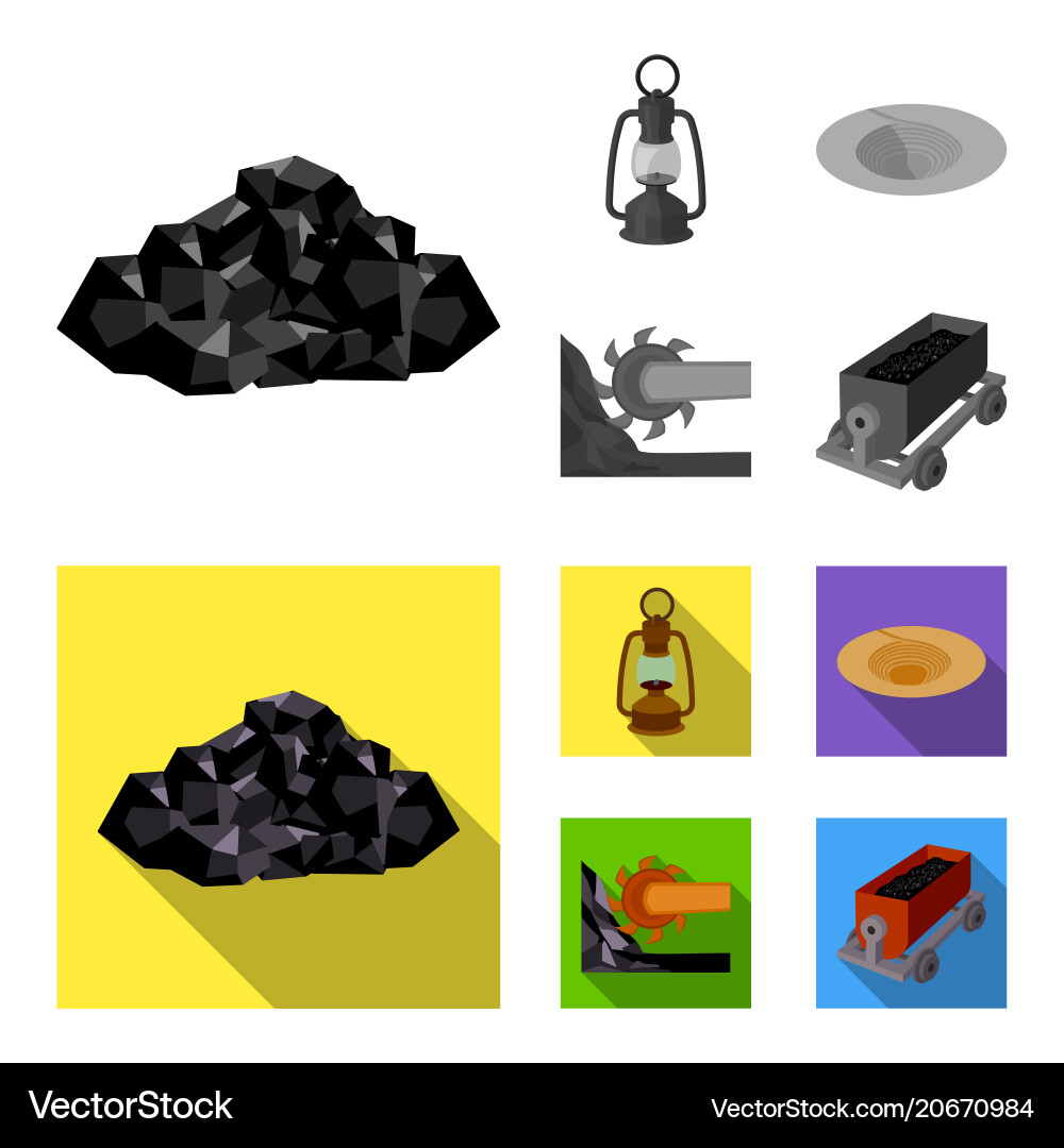A miner lamp funnel mining combine vector image