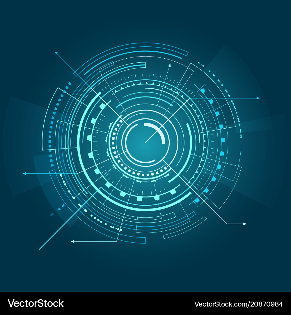 Abstract Circular Interface vector image