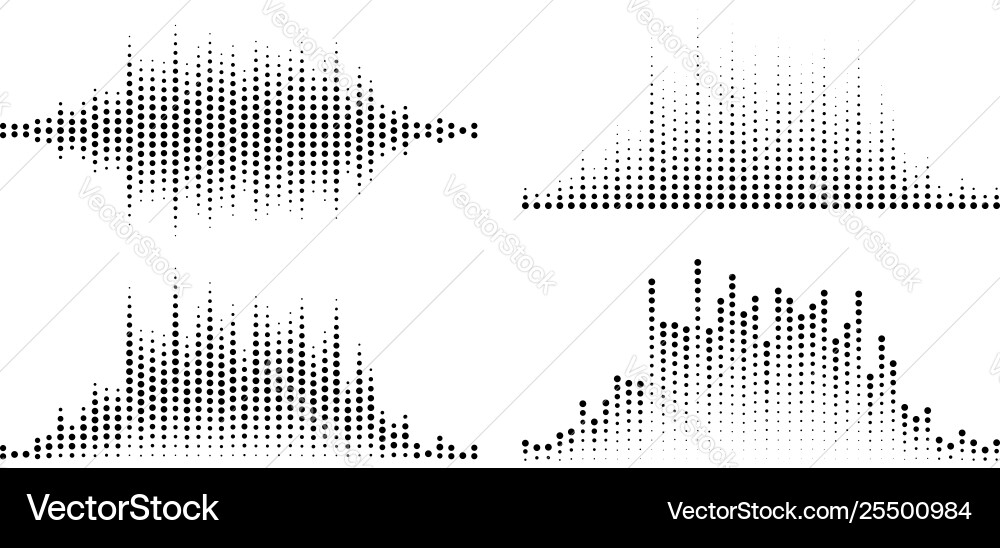 Abstract equalizer element with dotted lines vector image
