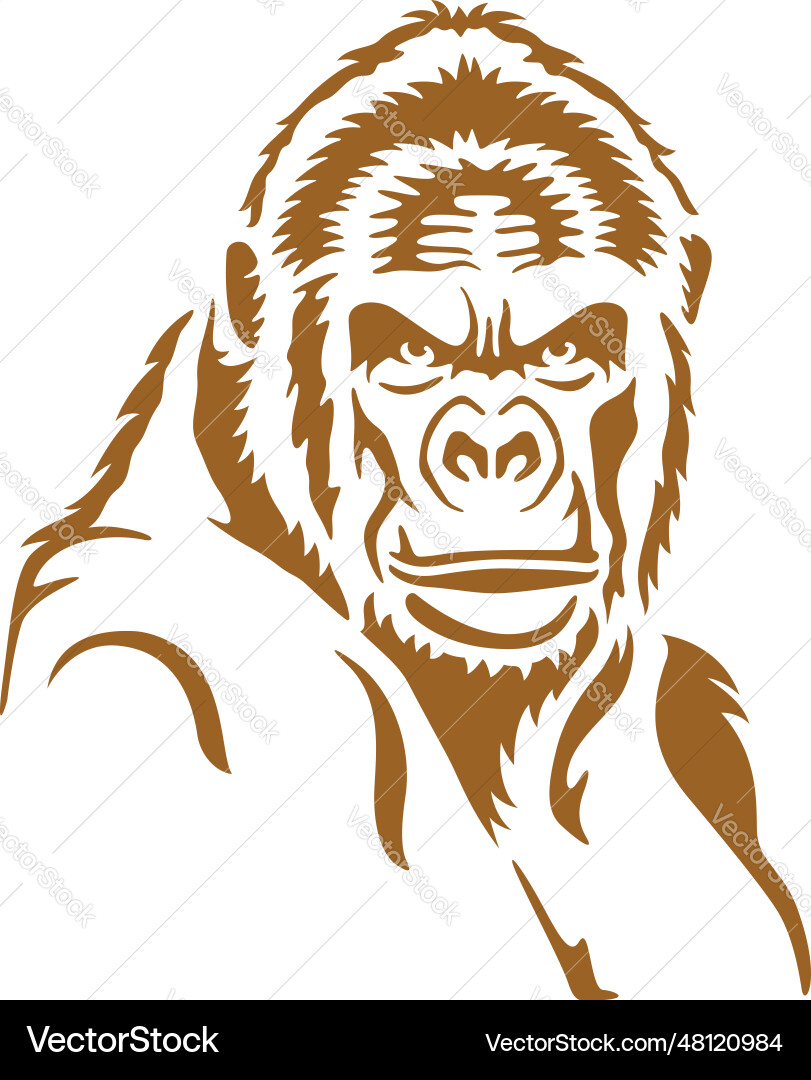 Gorilla Stencil Vector Images (61)