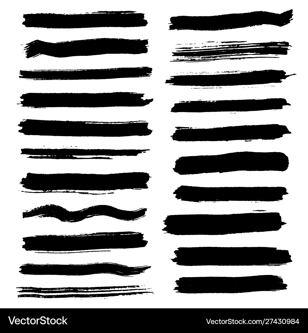 Brush strokes for text fields set Brush strokes for text fields set vector image