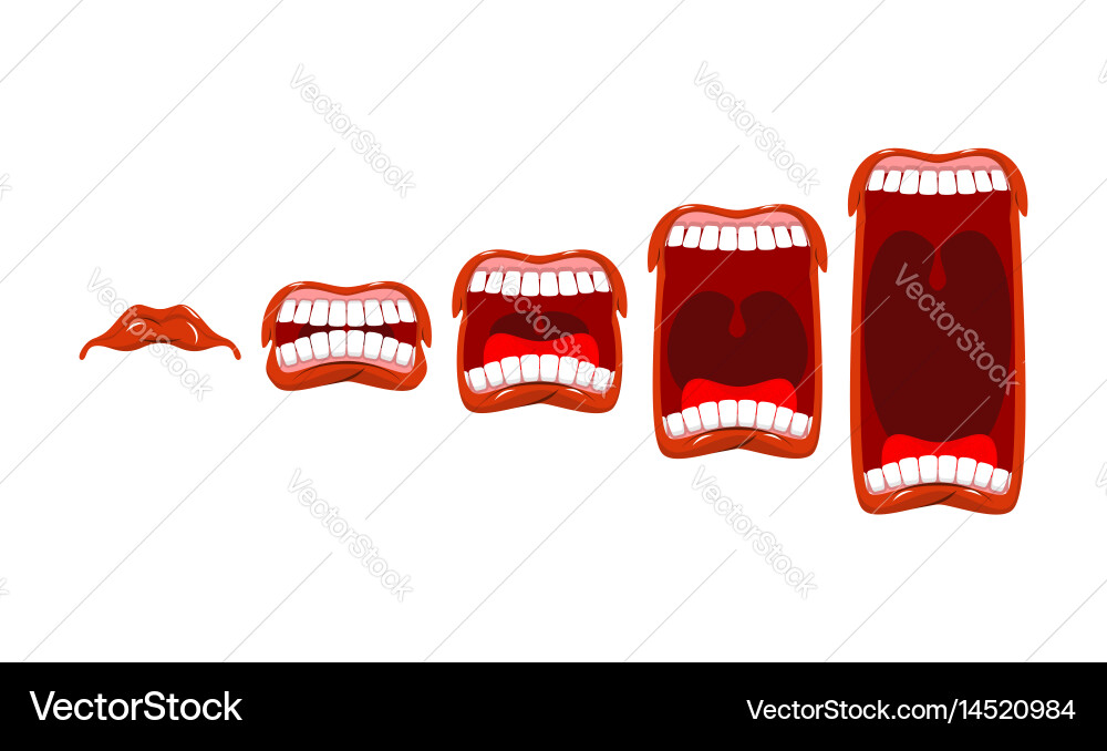 Changes in sound level volume yelll stage scream vector image