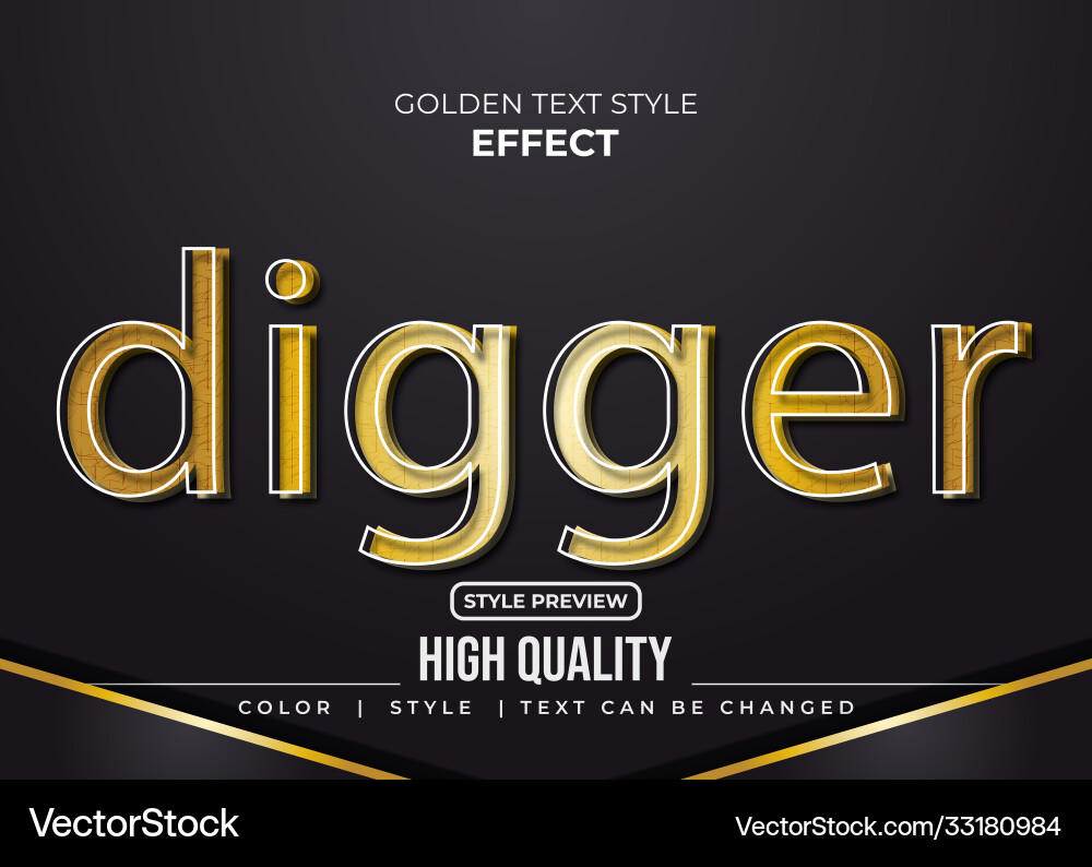 Editable text style effect typography template Editable text style effect typography template vector image