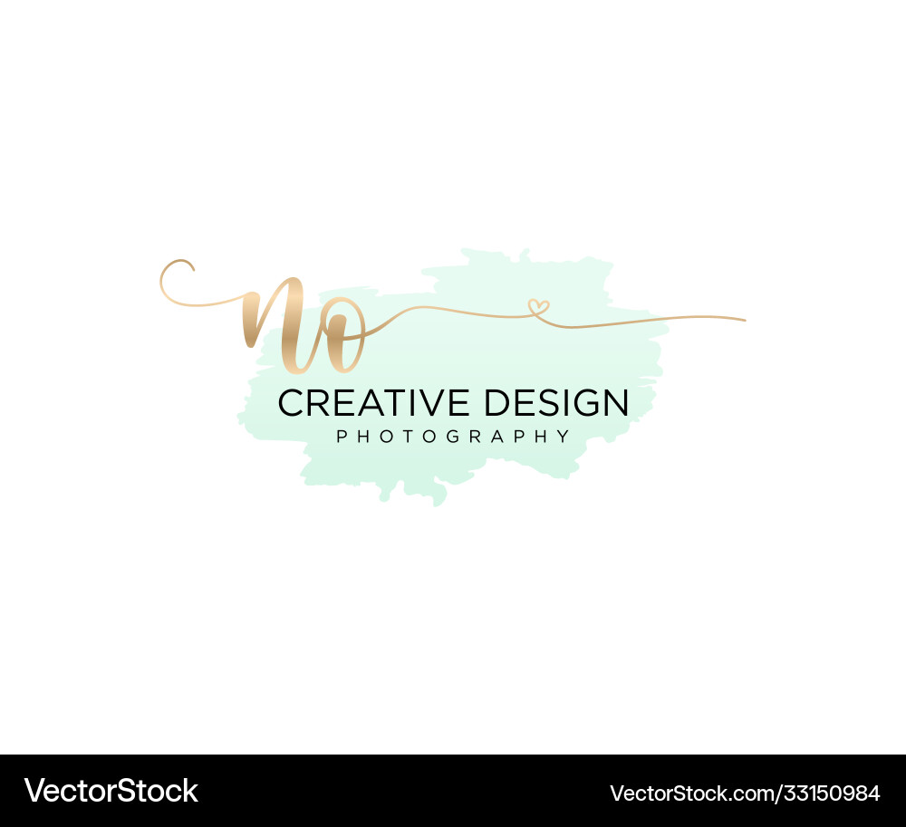 Elegant Initial Logo Template - Brush Script vector image
