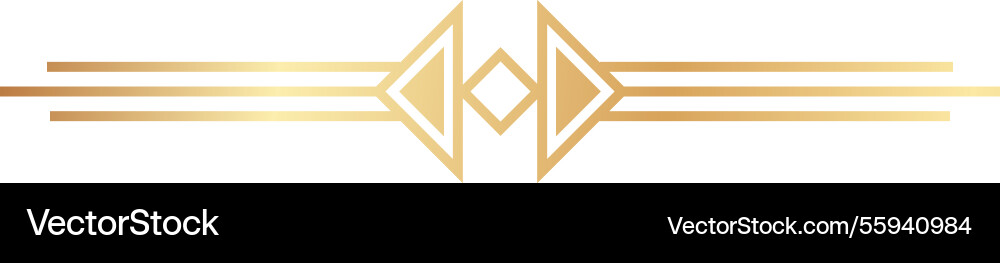 Geometric golden art deco ornament elegantly Geometric golden art deco ornament elegantly vector image