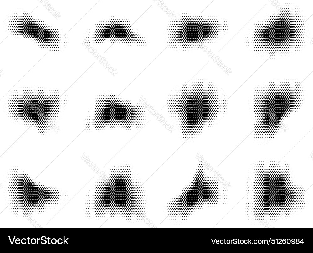 Halftone hexagon pattern reprographic technique vector image