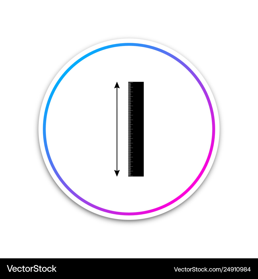 Measuring height and length icon isolated Measuring height and length icon isolated vector image