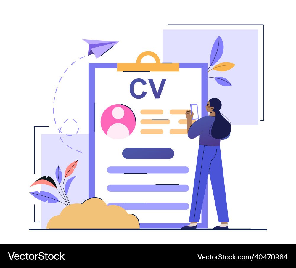 Send your cv abstract concept Send your cv abstract concept vector image
