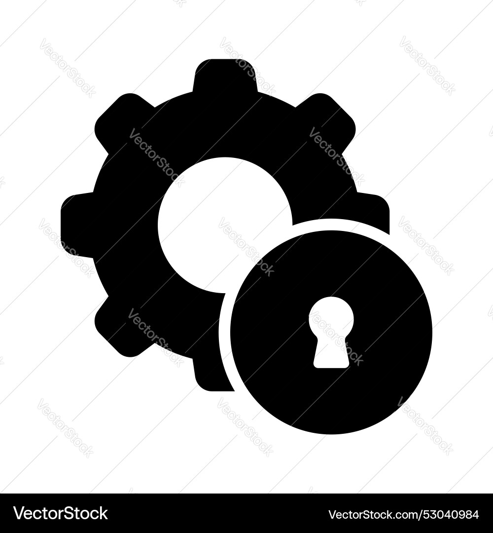 Setting security icon editable ready to use Vector Image