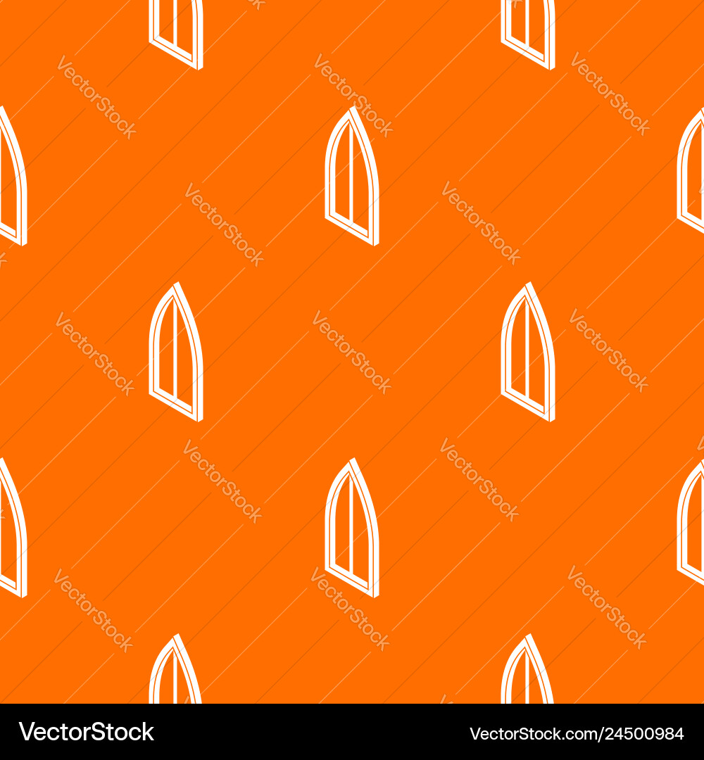 Sharp corner window frame pattern orange Vector Image