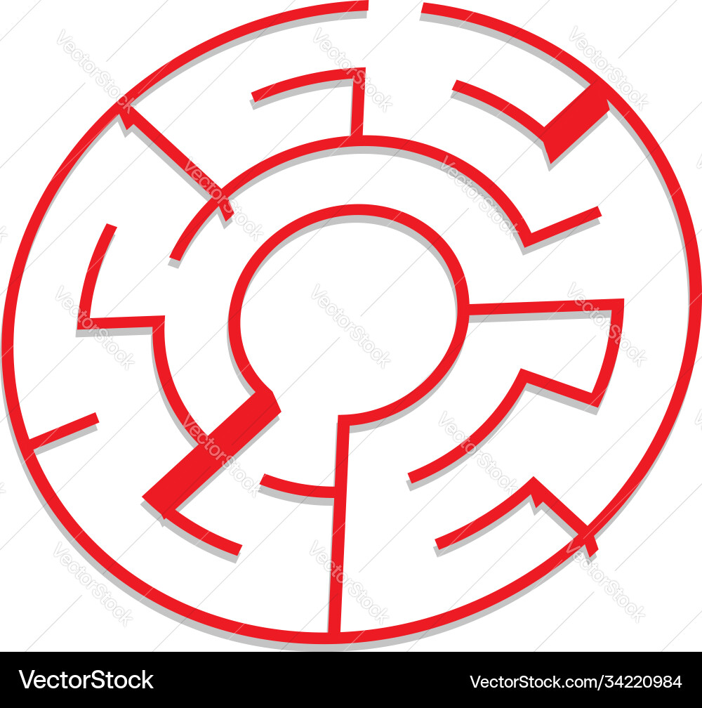Solvable 3d maze labyrinth puzzle game Vector Image