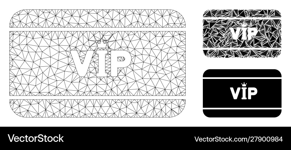 Vip access card mesh network model Vip access card mesh network model vector image