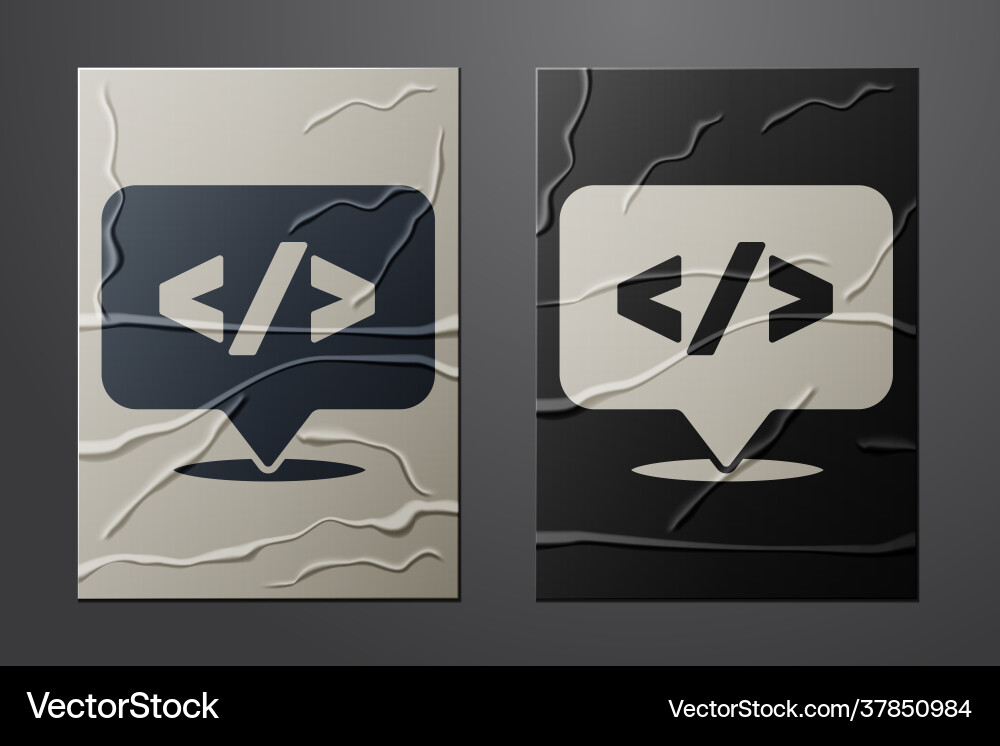 White web design and front end development icon White web design and front end development icon vector image