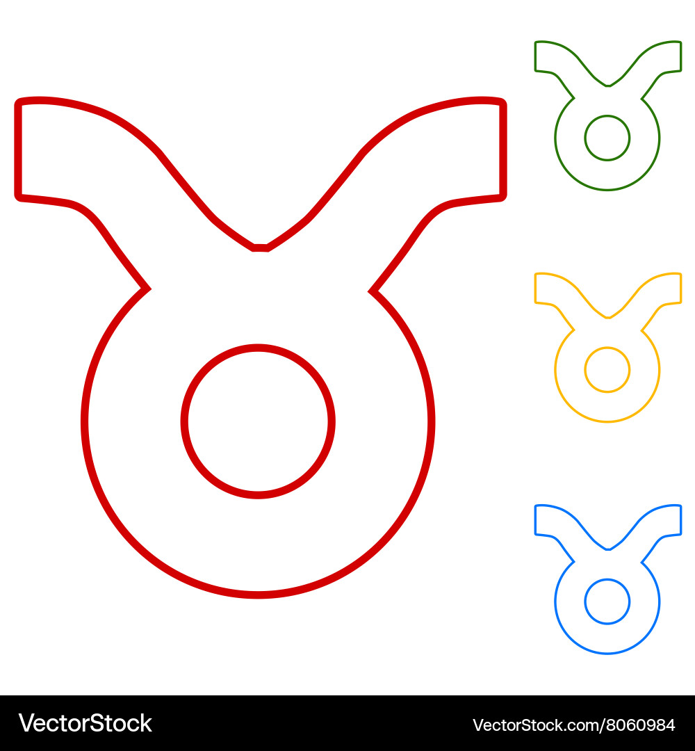 Zodiac sign taurus Royalty Free Vector Image - VectorStock