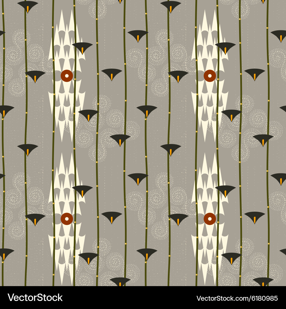 Abstract seamless pattern modern style motif lotus Vector Image
