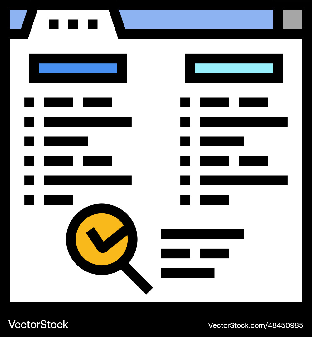 Background check interview job color icon Background check interview job color icon Vector Image
