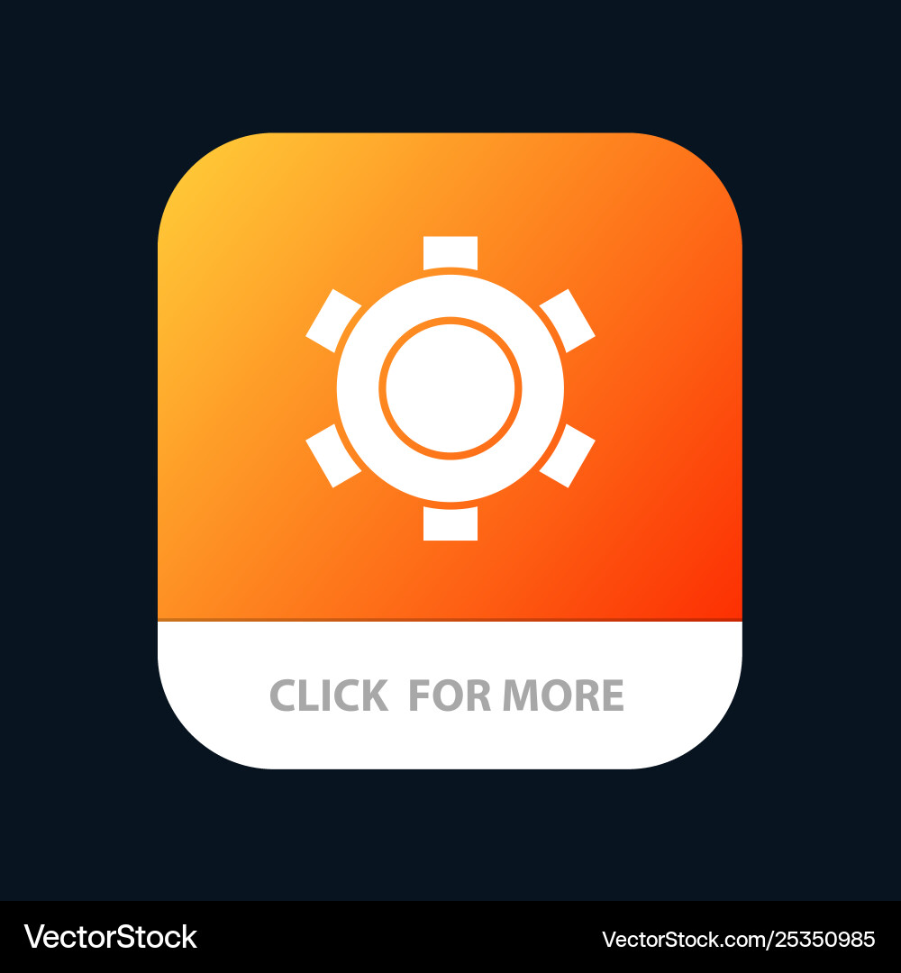 Basic gear setting ui mobile app button android Basic gear setting ui mobile app button android vector image