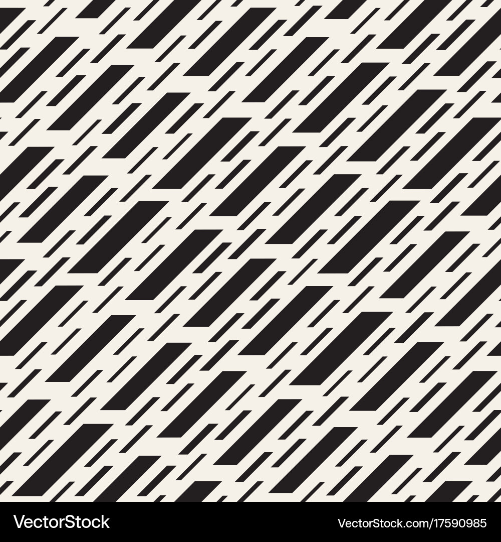 Black and white irregular dashed lines pattern vector image