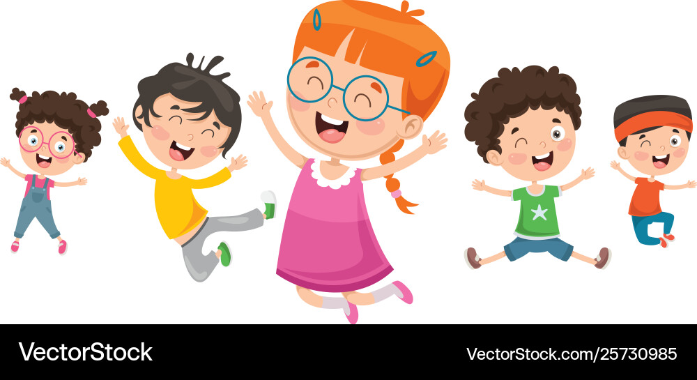 Children playing Royalty Free Vector Image - VectorStock