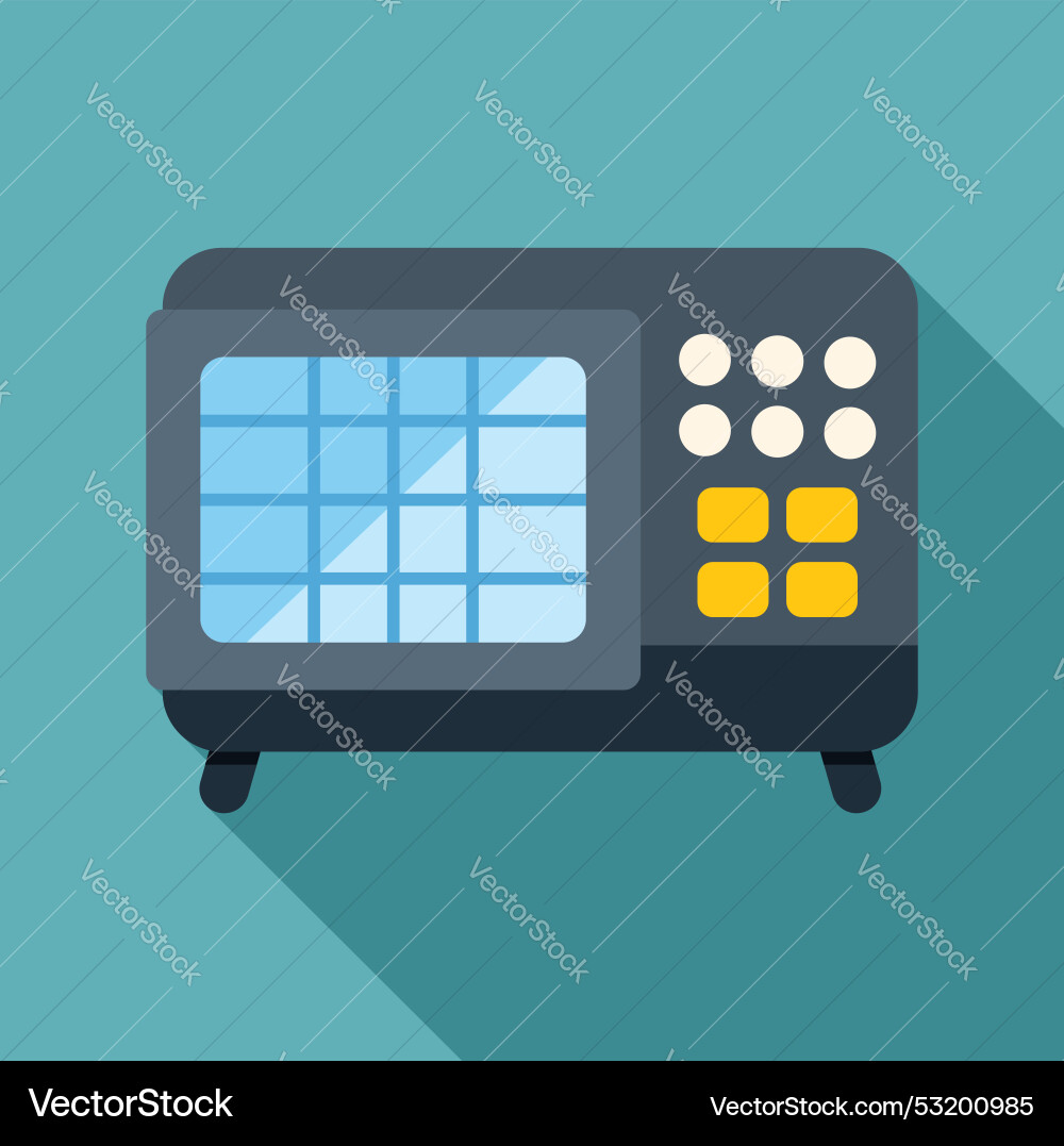 Digital control panel with display showing data Digital control panel with display showing data vector image