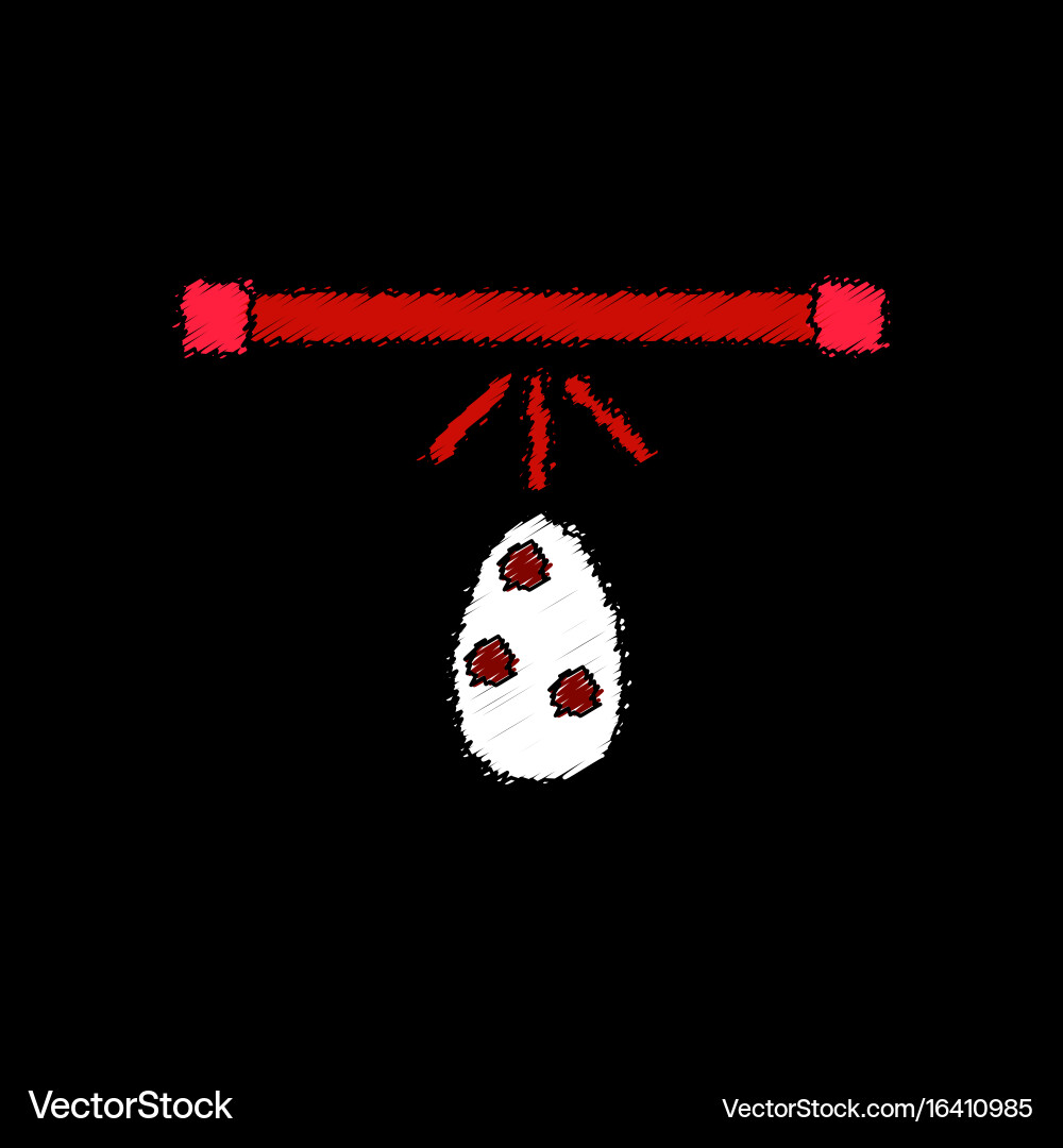 Flat shading style icon effect on egg Vector Image