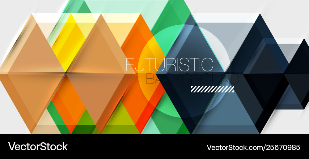 Geometric triangle and hexagon abstract background Vector Image