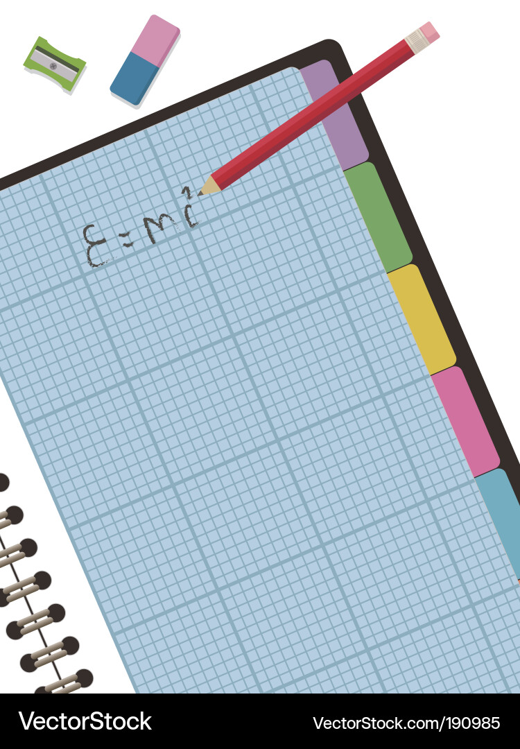 Graph paper notebook Vector Image