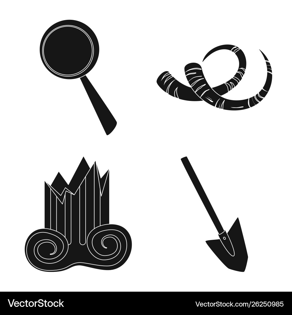 Isolated object museum and attributes logo set Vector Image