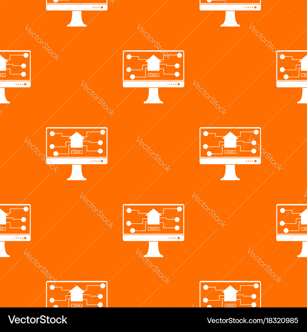 Monitor chip pattern seamless vector image