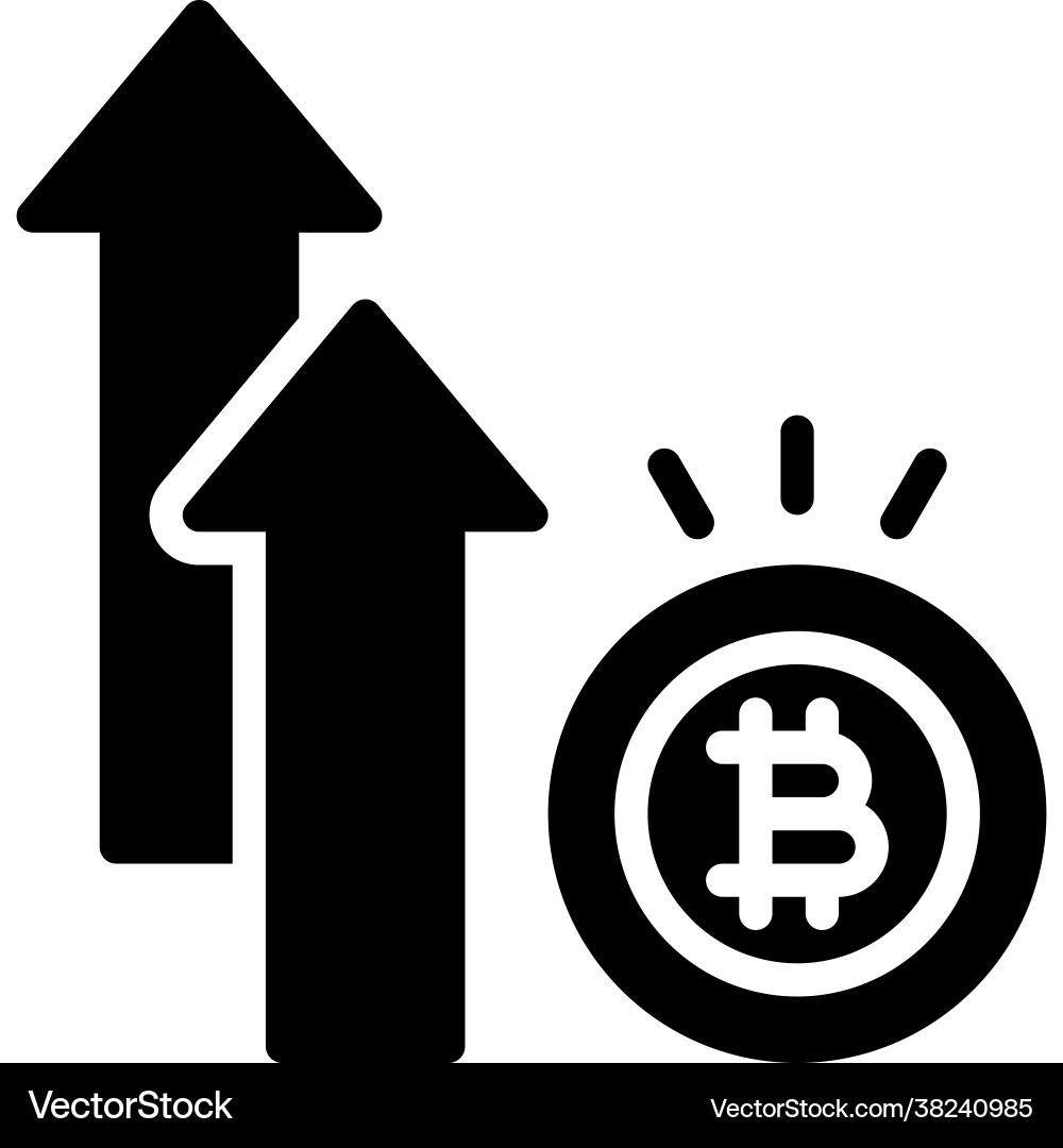 Price increase icon cryptocurrency related – Royalty-Free Vector |  VectorStock