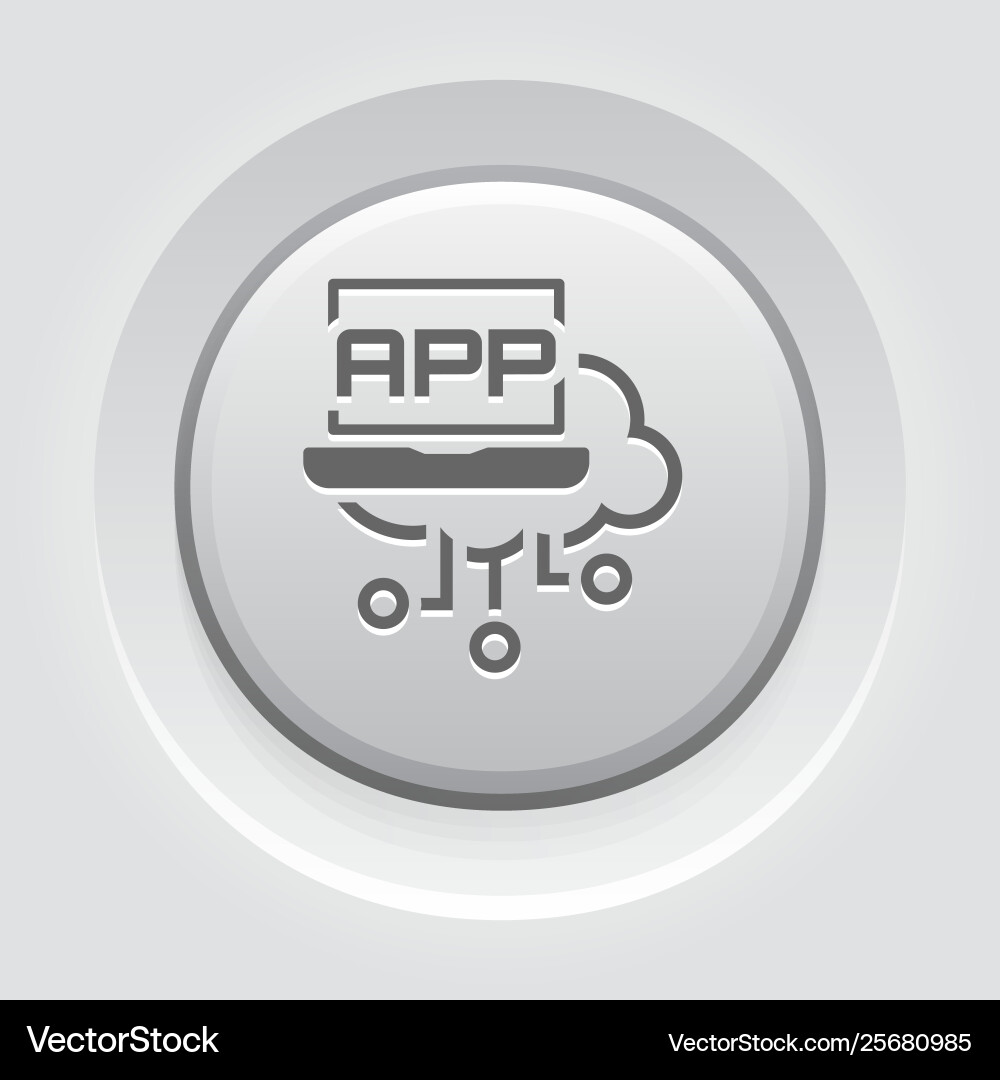 Simple desktop app line icon vector image