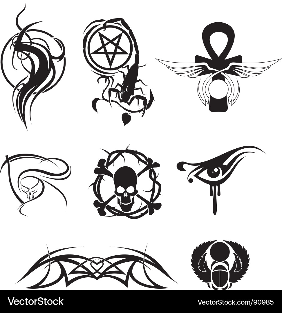 Skull with Scorpio Symbol vector image