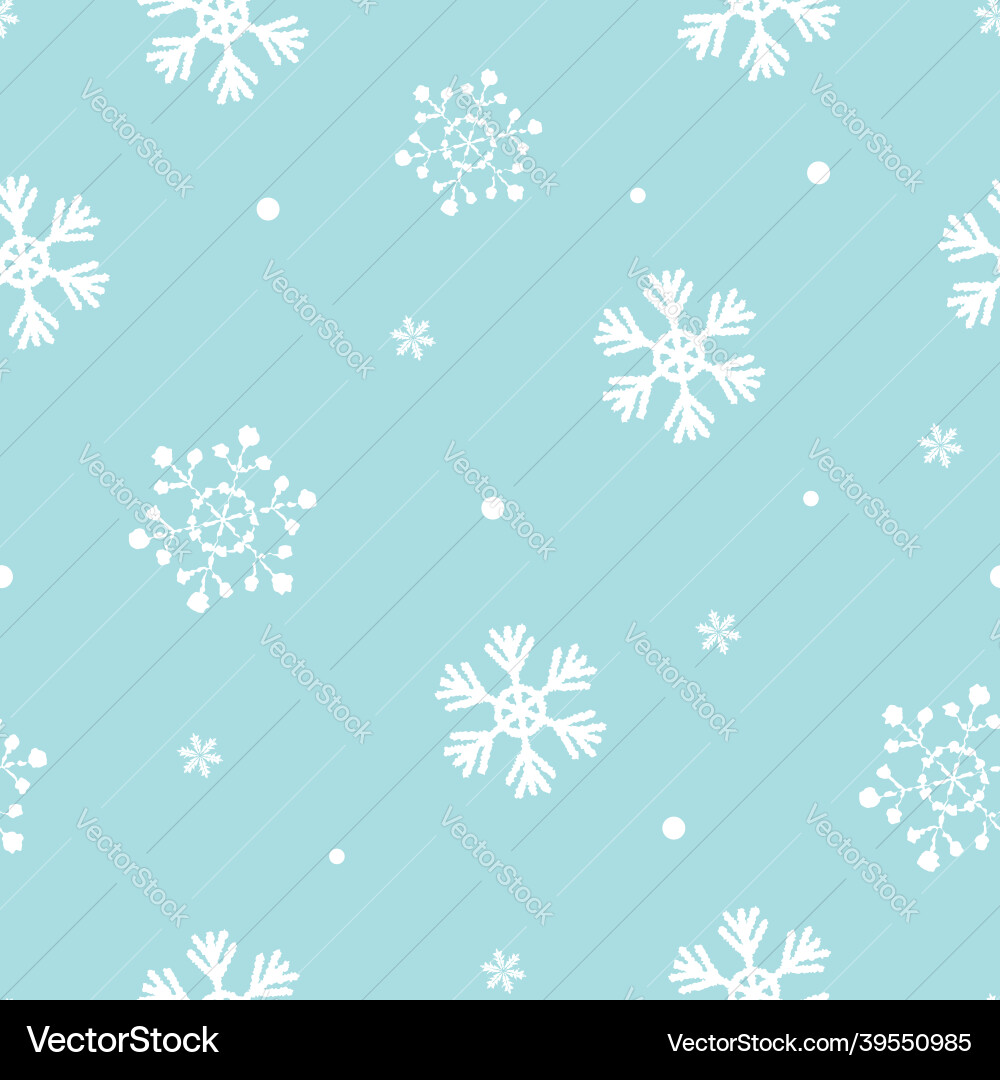 Snowflake pattern design background vector image