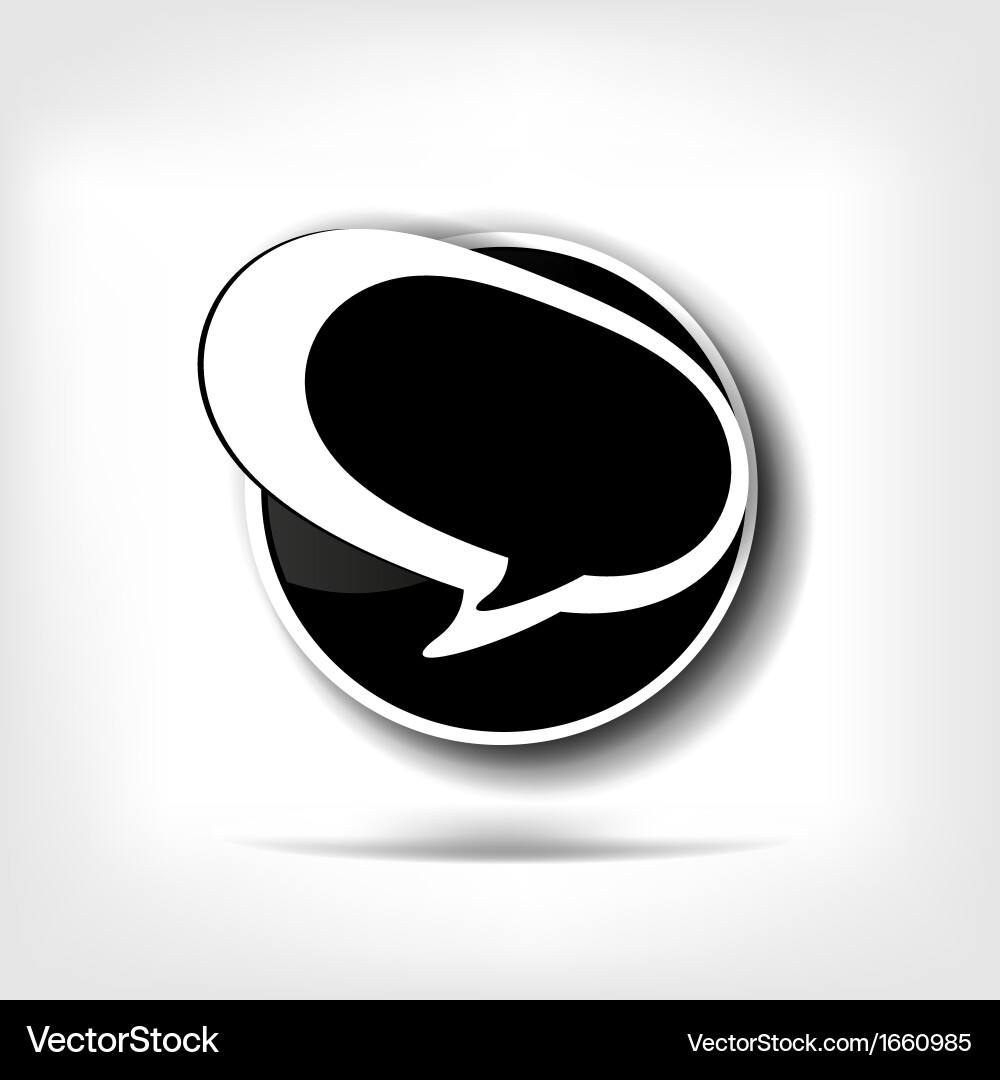 Speech bubble web icon Vector Image