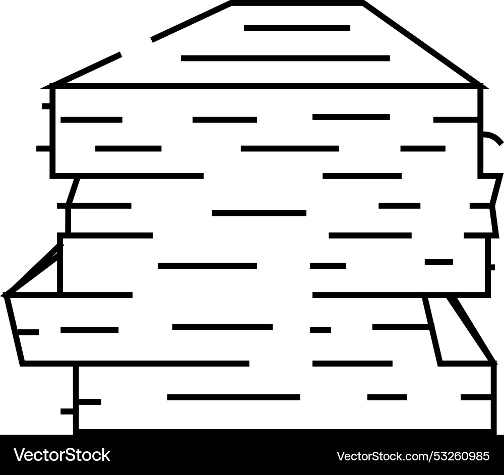Stack paper document line icon Vector Image